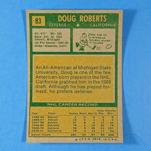 1971-72 Topps Hockey Cards Stars Commons Rookies U-Pick Near Mint - Picture 84 of 114