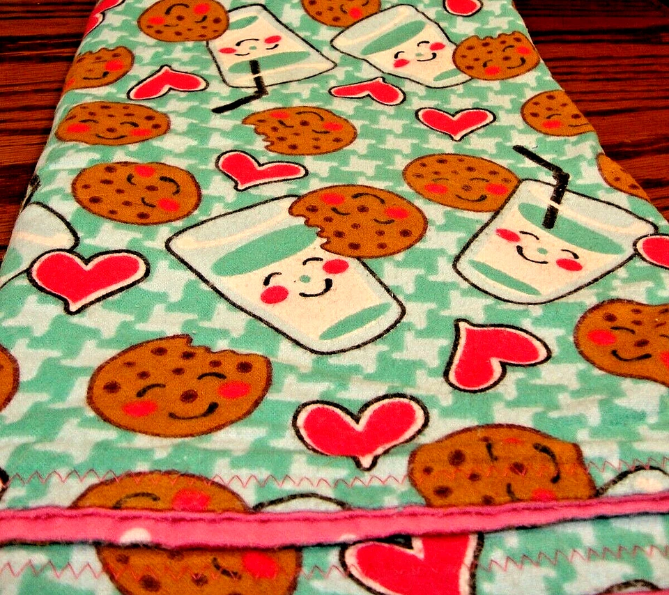 Handmade Baby Blamket Flannel 29"x38" Reversible Jungle Animals+ Polka Dots 902 - Image 4 of 4