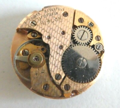 Vintage FHF  90-4 watch movement 17  JEWELS   fur parts (L 40) 