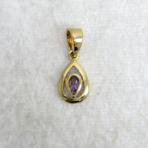 9ct Gold Amethyst Pendant