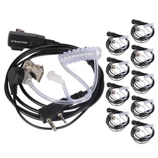 10pcs wired Air tube earpiece for BAOFENG 5R Radio UV-5R kenwood Walkie 