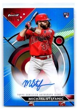 2023 TOPPS FINEST #/150 BLUE REFRACTOR AUTO RC #FA-MST MICHAEL STEFANIC ANGELS