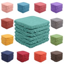 Set 6 Cuscini Sedia Coprisedia Imbottiti Vesto Molla Con Elastico Tinta Unita