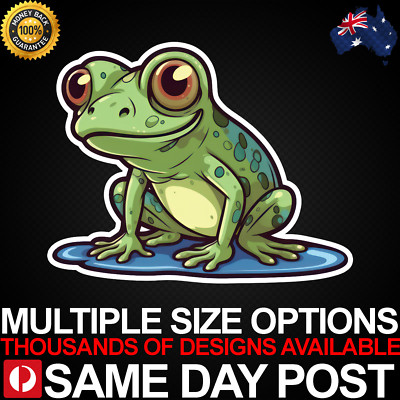 CUTE TREE FROG POND Vinyl Car Sticker Decal Cheap Laptop Animal Lover Funny Tod
