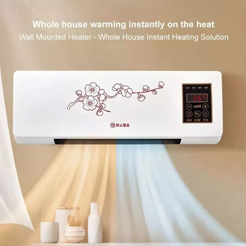 Ventilador pequeño 2 en 1 1800 W portátil montado en la pared refrigeración y calentador doble uso interior - Imagen 9 de 20