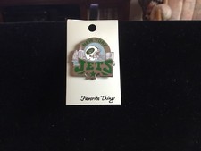 NEW YORK JETS LOGO SKYLINE STAR NFL FOOTBALL LAPEL PIN BADGE * BRAND NEW*