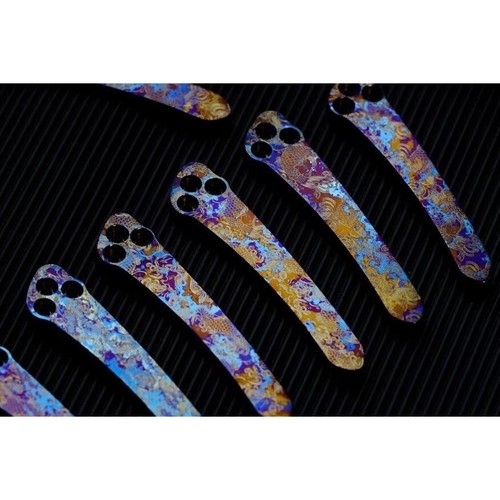 1 PC. Clip de bolsillo de titanio Damasco KOI para Spyderco Paramilitary 2 / C81 - Imagen 3 de 4