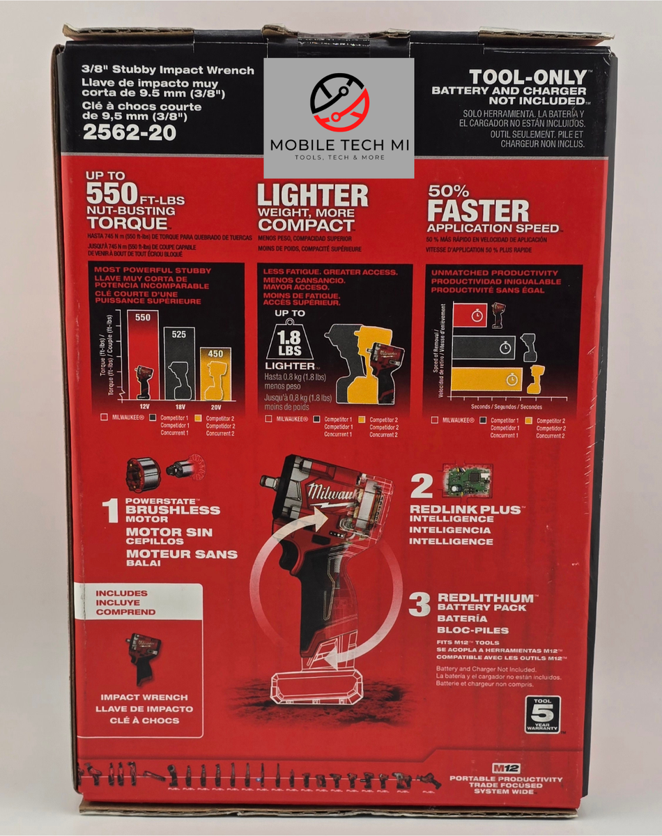 MILWAUKEE M12 FUEL Stubby 3/8 In - Foto 3