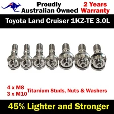 Titanium Turbo Charger Stud Kit For Toyota Land Cruiser 1KZ-TE 3.0L