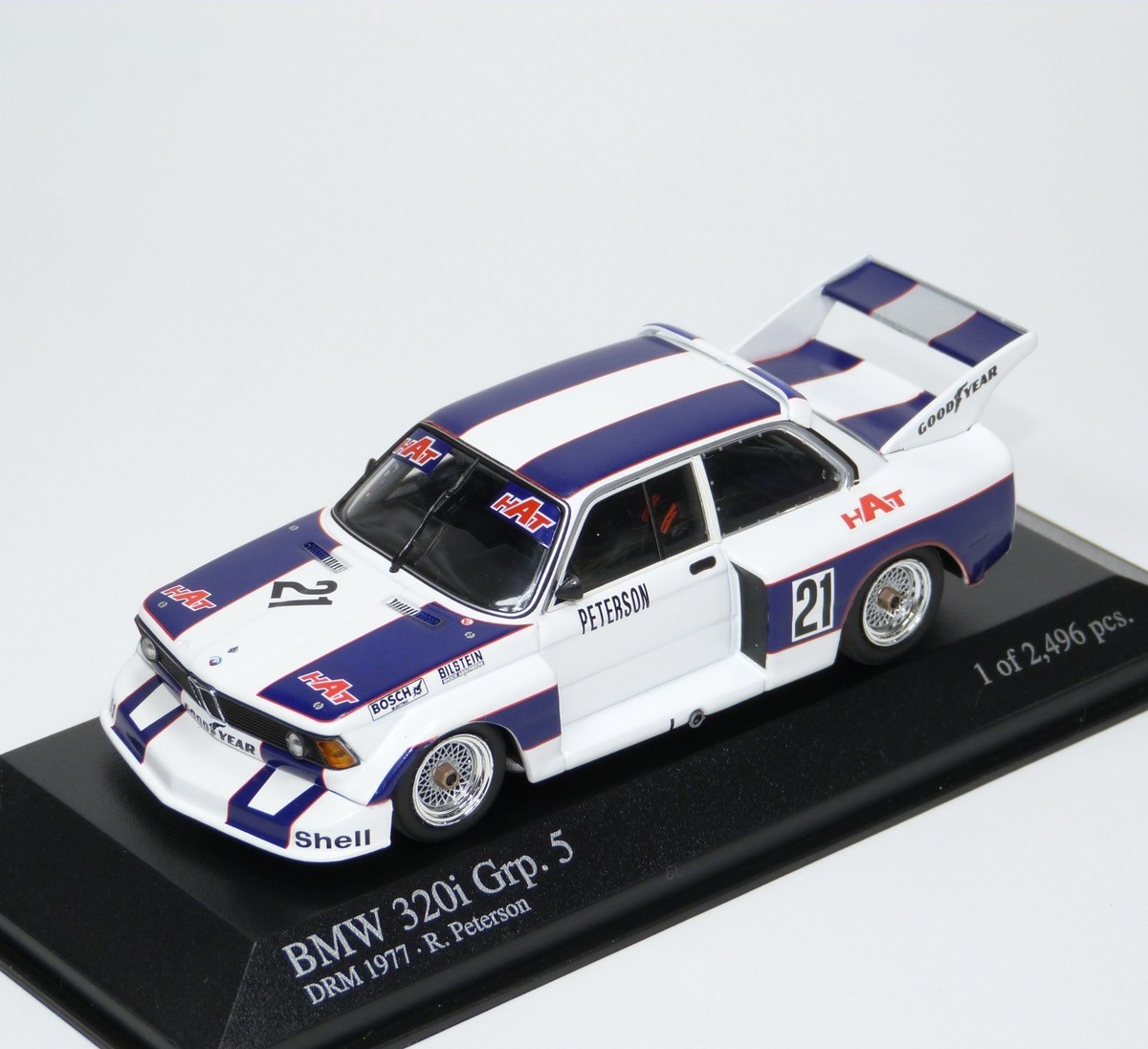 BMW 320i Gr.5 E21 DRM 1977 Team Hat Ronnie Peterson Minichamps
