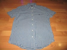 MENS RALPH LAUREN SHORT SLEEVE INDIGO OXFORD BUTTON DOWN SHIRT SIZE S SMALL