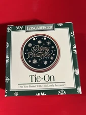 Longaberger 1997 Merry Christmas Basket Tie On - New