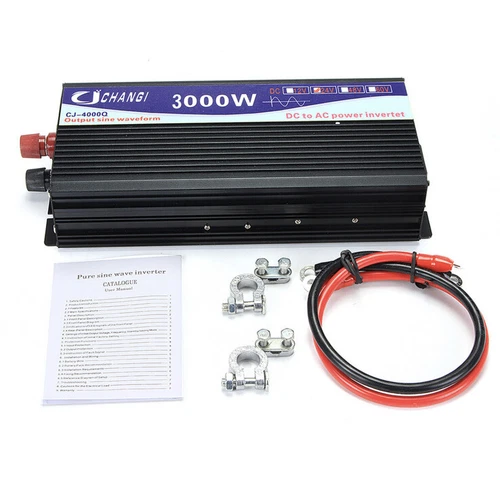 CHANGI Power Inverter 12V to 110V 1500W 3000W Pure Sine Wave DC to AC UK STOCK