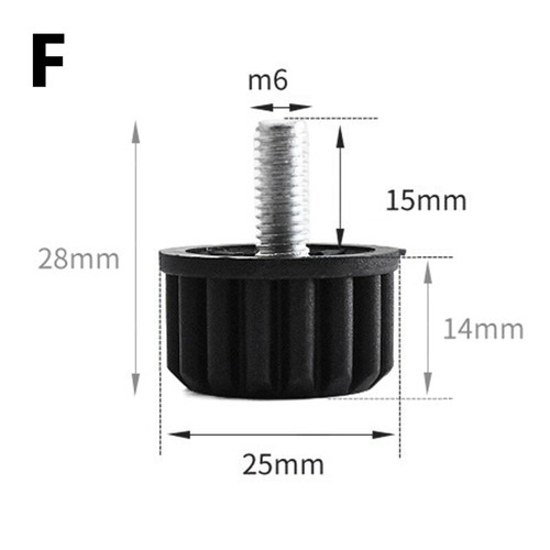 5PCS Adjustable Furniture Feet M6/8/10mm Screws Leveling Foot Feet Leveler - Picture 27 of 34