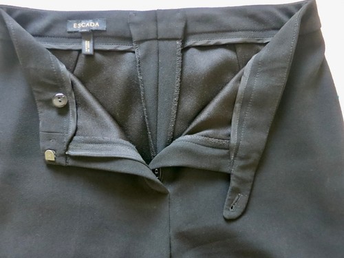 ESCADA DRESS PANTS WOMEN BLACK STRETCH Size 4 EU 32 - Picture 2 of 8