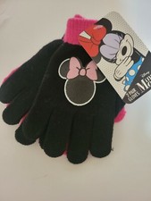 Minnie Mouse Kid Size 2 Pair Of Winter Gloves