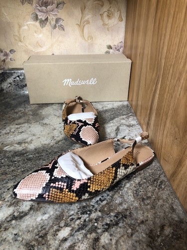 New Madewell Margot Snake Embossed 