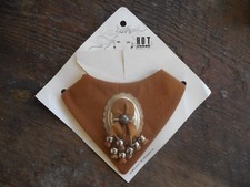 Vintage 1989 Women's Western Under Collar Accessory El Co. USA Light Brown