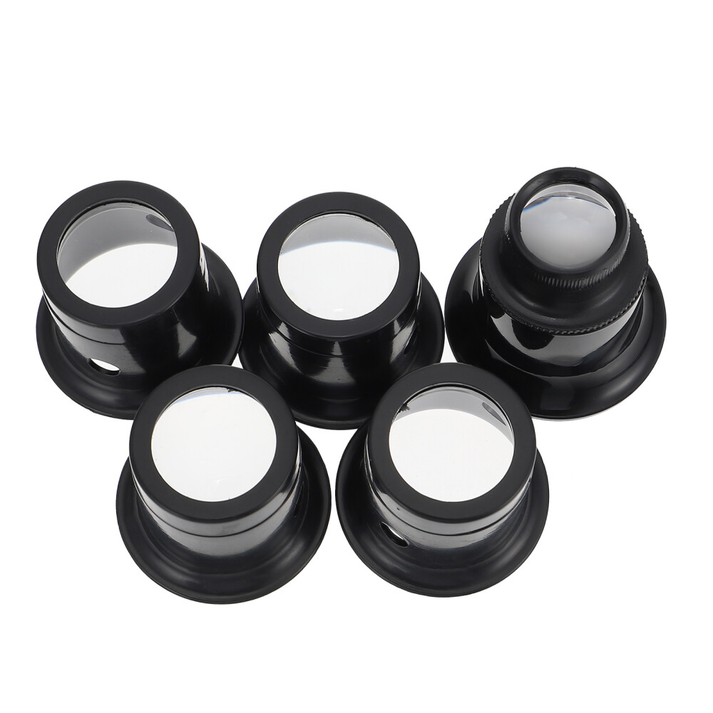 S L1200 5 Pcs Eye Clip Magnifying Glass Set Watch Repair Tools Kit Loupe Work