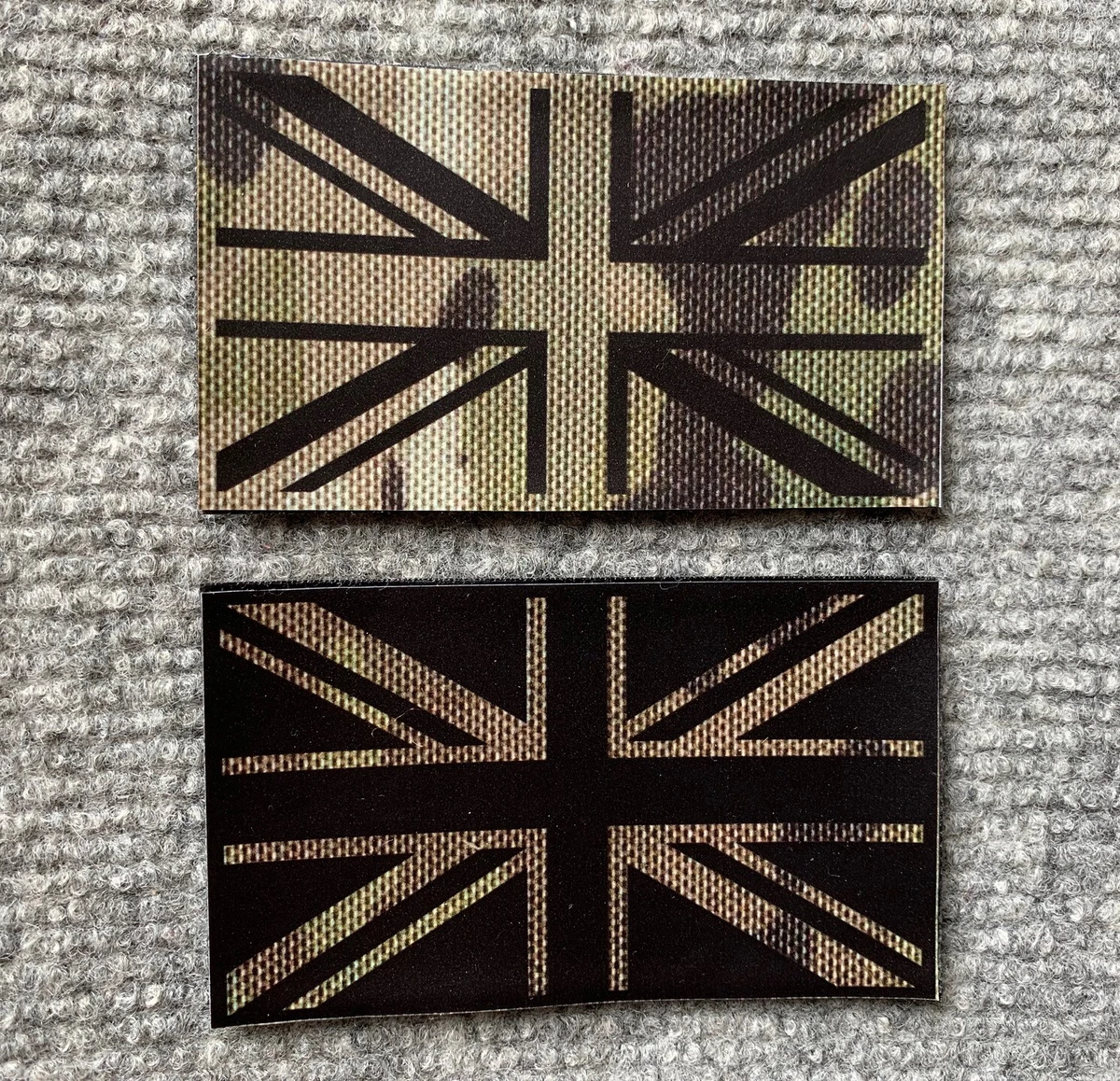 UK Union Jack IR Style Morale Flag Patch For Ubacs & Bergen ,Mono,Multicam,Black