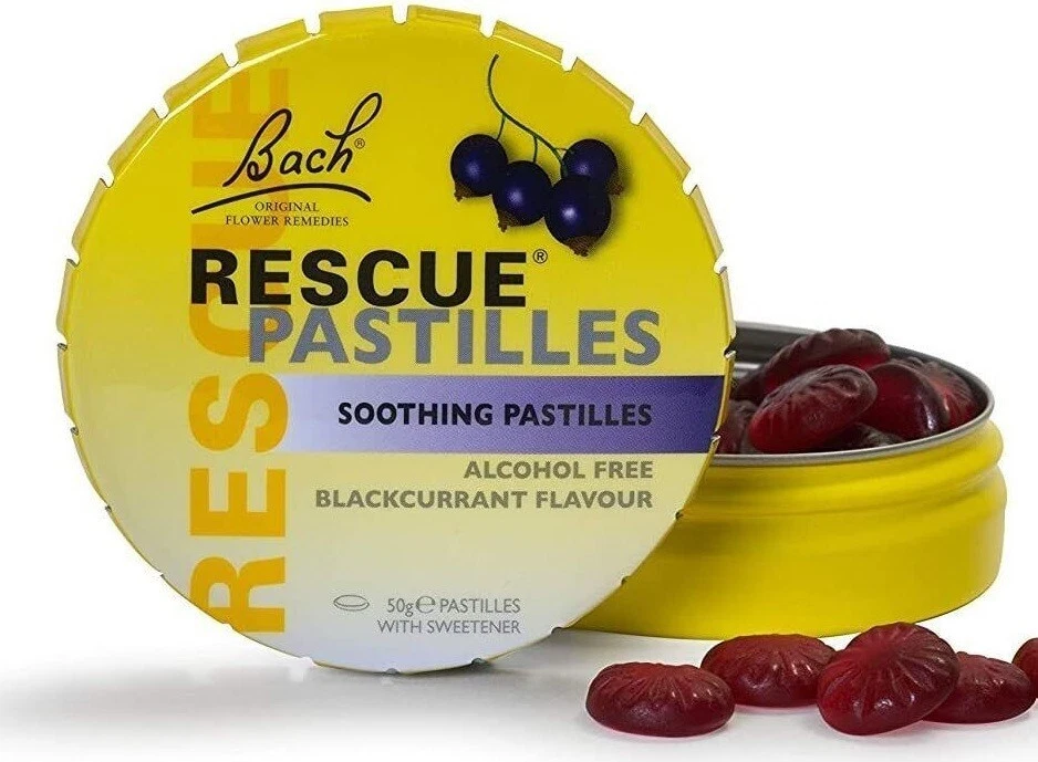 Bach Rescue Remedy Pastilles Blackcurrant Flavour Three Tins. BBE 06/2025 - Image 2 of 2