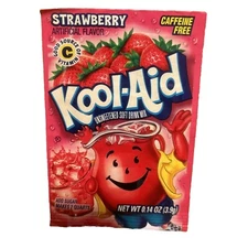 Vintage New Kool-Aid Strawberry Unsweetened 1 Pack