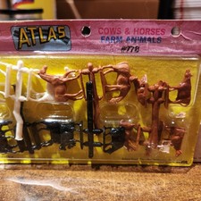 Vintage Atlas HO Scale Cows  Horses Farm Animals 778 NEW for Trains