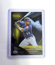 2026 Topps Chrome Black #7 Julio Rodriguez Base Gold Refractor Parallel #11/50