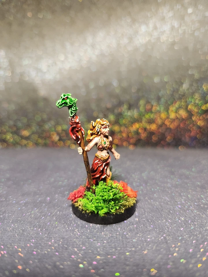 Hand Painted Ral Partha Ellana Dragonmistress Female Druid Mage Miniature - Image 2 of 4