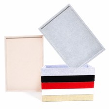 1 Pc Velvet Jewelry Display Tray Ring Earring Storage Tray Jewelry Display