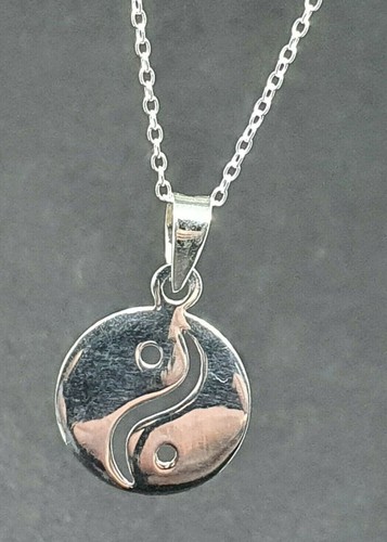 Collar con colgante Yin Yang Taijitu de plata 925, joyería de equilibrio... - Imagen 12 de 21