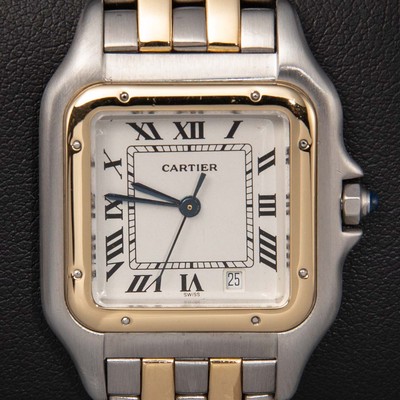 Panthere de Cartier Medium 2-Row Yellow Gold & Steel Ref  display picture 2