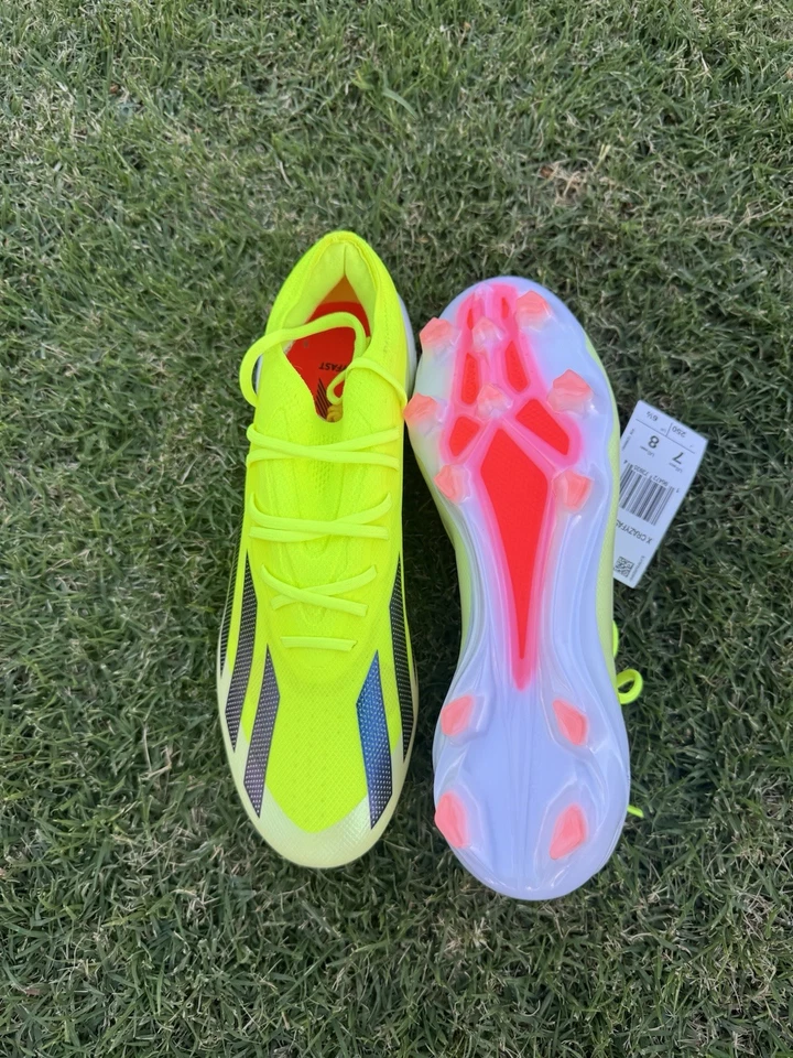 BOTAS DE FÚTBOL ADIDAS X CRAZYFAST.1 + FG VERDE TACOS IE2375 US 7 Foto 3 de 4