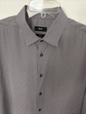 BOSS Hugo Boss Men's Slim Fit Long Sleeve Buttoned Shirt Sz XL