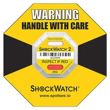 Shockwatch 48000K G-Force Indicator Label, 25G, Pk50