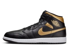 Jordan 1 Mid Black Metallic Gold for Sale | Authenticity