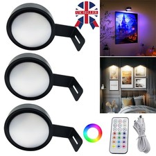 3X Rechargeable Picture Light13 RGB Magnetic Wall Lights for Pictures Remote UK