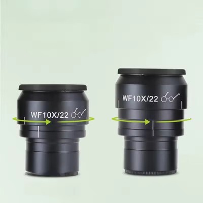 WF10X Flat Field Eyepiece,22mm FN ,30mm Mount High Eye Point Adjustable Diopter