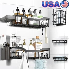 Large Capacity Shower Caddy 7 Shelves Wall Mounted Bathroom Organizer Set New