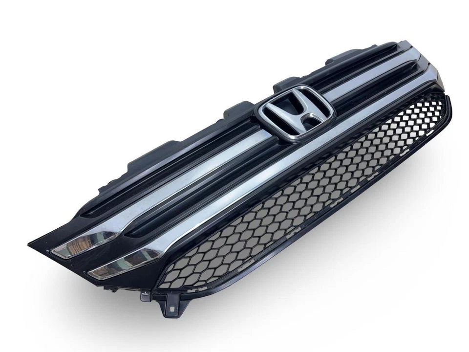 Parachoques delantero Honda Pilot 2016-2018 parrilla superior negro y cromado Foto 2 de 4