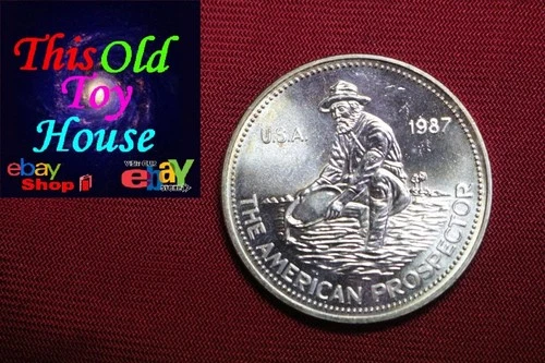 SILVER ROUND ENGELHARD AMERICAN PROSPECTOR 1oz .999 FINE SILVER ROUND 1987