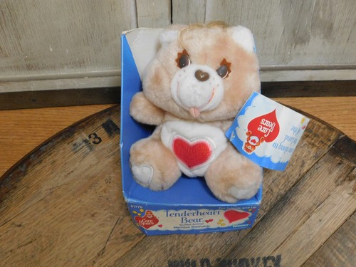 Neu im Karton 1985 Care Bears Tenderheart Kenner Plüsch. Mit Etikett.