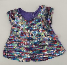 Build a Bear Workshop Honey Girls Sequin Dress, Purple Blue Pink