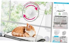Cat Window Perch, Cat Hammock Window Seat w/Free Fleece Blanket 2025 White