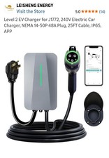 Level 2 EV Charger for J1772   240V 48A NEMA 14-50P, 25FT Cable, APP Control