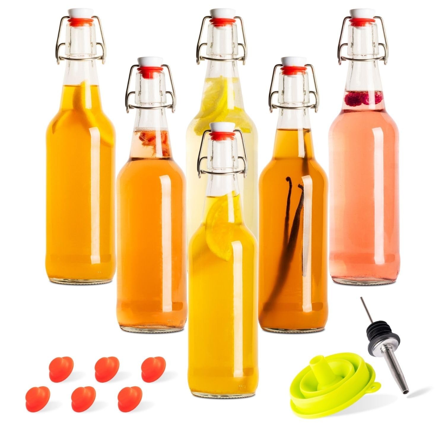 , Swing Top Glass Brewing Bottles Bottles For Kombucha, Beer