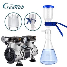 380W 85 L/min Lab Vacuum Pump Oil Free Oilless Vacuum Pump W/ Pressure Gauge New