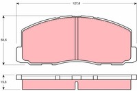 TRW Bremsbelagsatz, Scheibenbremse GDB355 FüR Mitsubishi
