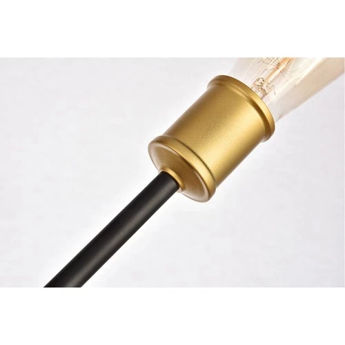 Living District LD8003D17BK Axel Semi-Flush Mount Black and Brass - Picture 5 of 7