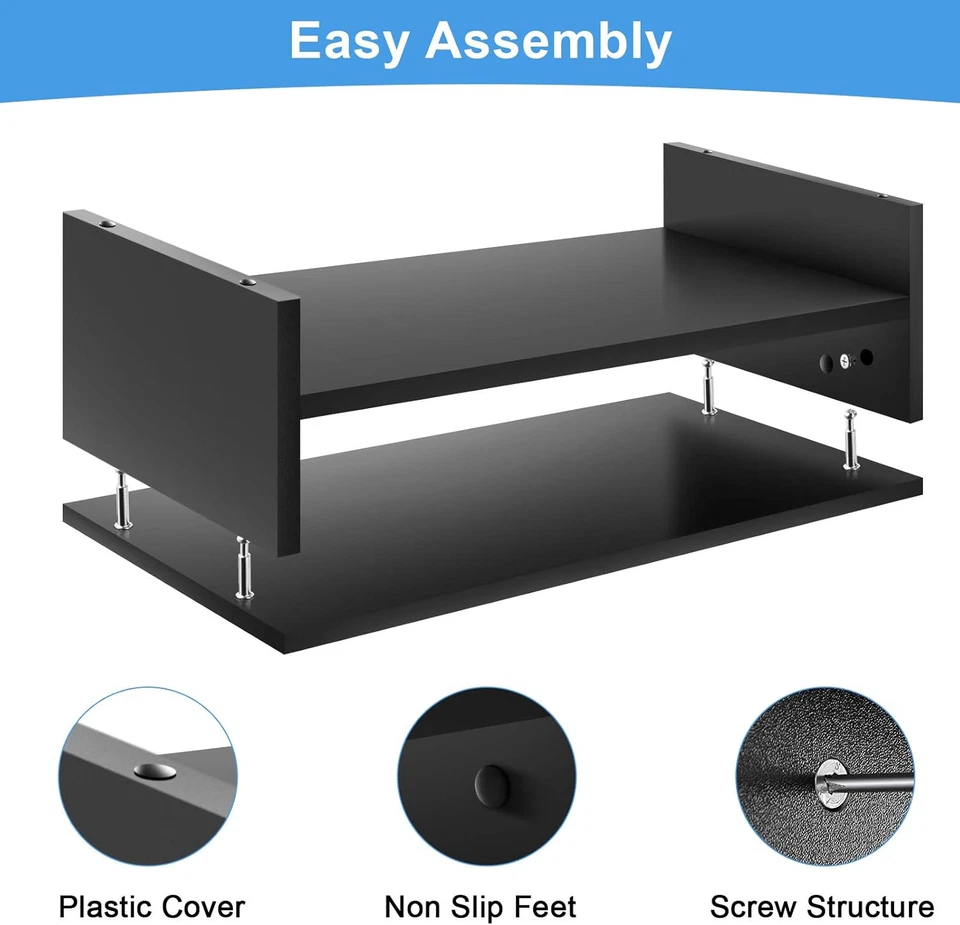 Monitor Stand Riser, 16.5 Inch 2 Tier Computer Printer Shelf Stand for Laptop Co - Image 3 of 4